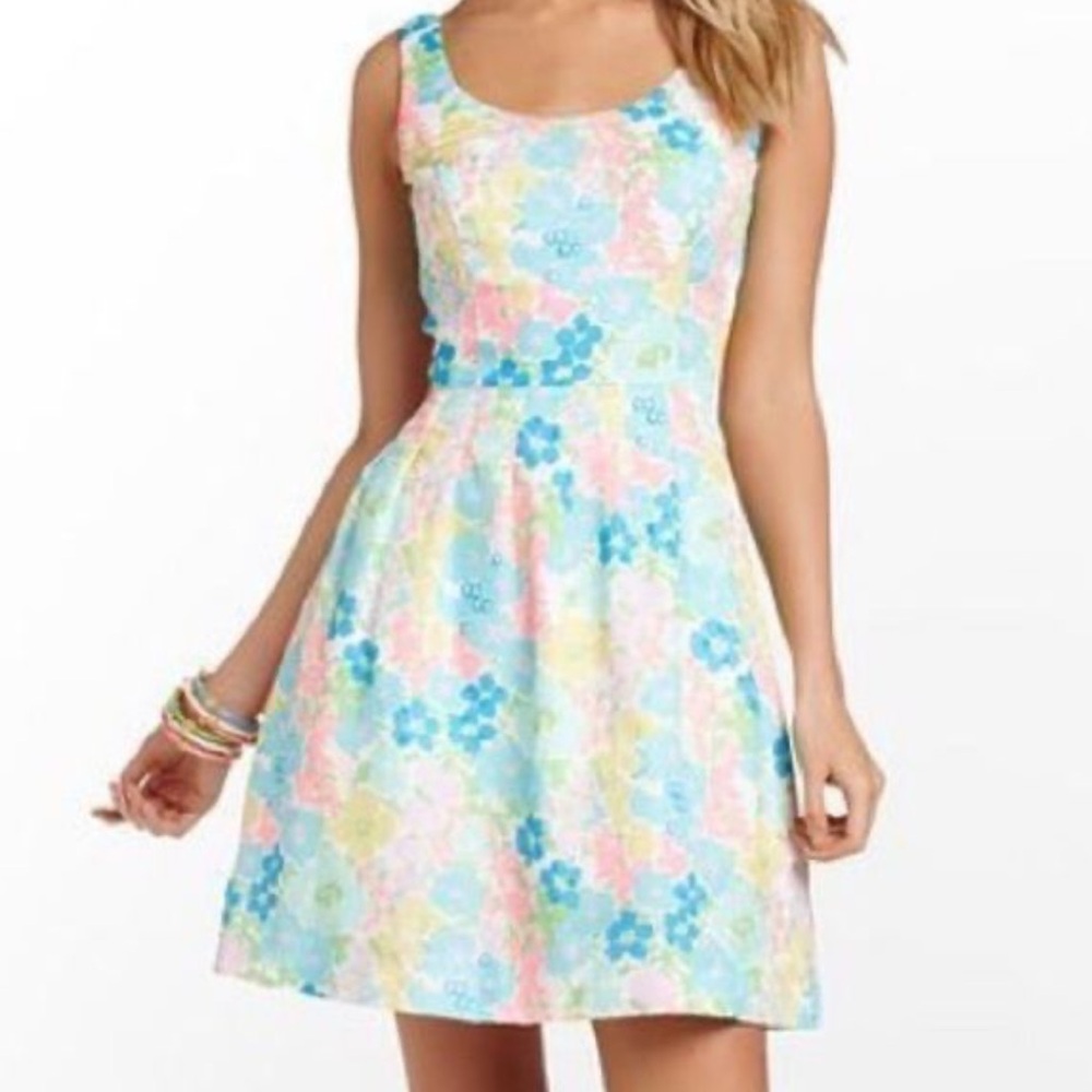 Lilly Pulitzer | Floral Posey Dress Fit & Flare Multicolored C21